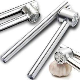 Resim Ecovibe Paslanmaz Çelik Sarımsak Presi - Sarımsak Kesici, Sarımsak Ezici, Sağlam Paslanmaz Çelik Saplı, Pratik Bir Mutfak Yardımcısı ve Mutfak Aleti, 15,8 x 5 cm 