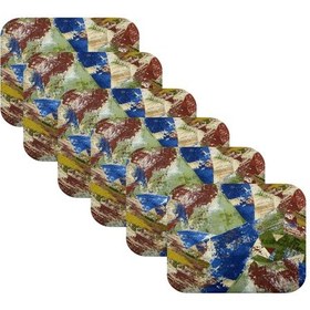 Resim Knsz oturma minderi 6 lı artis&mutlu geometrik desen tel bar taburesi sandalyesi için 