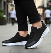 Resim Best Of Siyah Erkek Sneaker Günlük Spor Ayakkabısı Esnek Tabanlı Rahat Ergonomik Ortopedik 231 