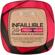 Resim Loreal Paris Infaillible 24H Fresh Wear Fondation İn A Powder Powder - Fondöten No: 120 9gr 