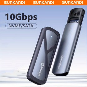 Resim SUNKANDI M.2 NVME SATA SSD Kılıf Adaptörü, 10Gbps USB-A Erkek SATA Erkek Dönüştürücü, M ve B&M Tuşları Destekler, 2230/2242/2260/2280 Katı Hal Sürücülerine Uygun, Dayanıklı ABS Malzeme 