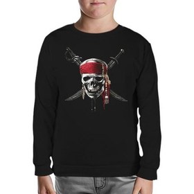 Resim Lord T-Shirt Pirates Of Caribbean Kurukafa Siyah Çocuk Sweatshirt 