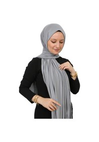 Resim Modish Group Şal Tesettür Başörtüsü Premium Kumaş Eşarp Uzun İslami Giyim Viskon Gri 