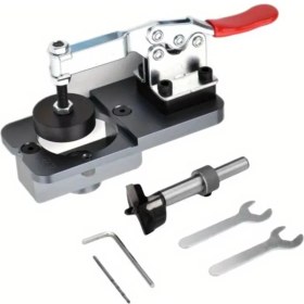 Resim Seeppitous 35MM Menteşe Sıkıcı Jig Kiti Gizli Menteşe Sondaj Kılavuzu Jig - Alüminyum Alaşım Menteşe Deliği Açma Şablonu Yumruk Bulucu (Yurt Dışından) 