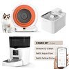 Resim Groove Q-Clean Otomatik Kedi Tuvaleti Turuncu - Petfit Aqua Flow Akıllı Su Pınarı Çeşmesi - Petfit Feline Prime Otomatik Mama Kabı 