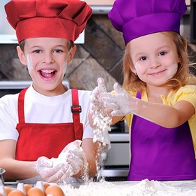 Resim Çocuklar için Polyester Önlükler Pişirme ve El Sanatları İçin - Düz Renkli Özel Logo Nakışı, Ayarlanabilir Kayışlar, Çift Cepler, Dokuma Kumaş, Noel Tatil Etkinlikleri İçin Mükemmel - Çoklu Paket 