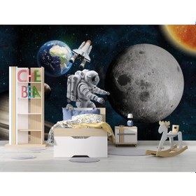 Resim Astronotlu Duvar Kağıdı Güneş Sistemi Duvar Resmi Genç Odası Duvar Posteri 