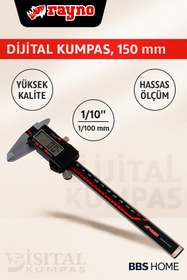 Resim RAYNO BBS HOME Kumpas Dijital Karbon Fiber Hassas 150mm Kalınlık Ölçer 1. Sınıf 