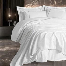 Resim Cotton Box Classic Çeyizlik Çift Kişilik Pikeli Nevresim Takımı Mehveş Beyaz 