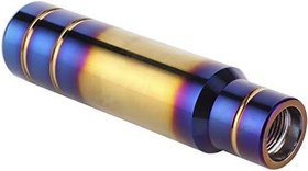 Resim Yctze 5.1in Araba Vites Topuzu Vites Kolu Evrensel Araba Için, Alüminyum Vites Kafası Araba Izgara Mavi Vites Kolu Kafası 3 Adaptörlü Vites Topuzu Adaptörü 