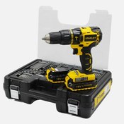 Resim Stanley Li-Ion Çift Akülü Profesyonel Kömürsüz Darbeli Matkap SBH20D2K + 100 Parça Aksesuar Seti 