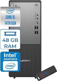 Resim Lenovo Thinkcentre Neo 50T Gen5 Intel Core I5 14400 48GB Ddr5 512GB SSD Windows 11 Home Intel UHD 730 Masaüstü Bilgisayar 12UAS1CF00H17 + Zetta Flash Bellek 