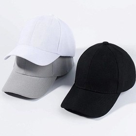 Resim Gyes Spor Şapka Unisex 3 Adet Arkası Cırtlı Ayarlanabilir Siyah-gri-beyaz Siyah 