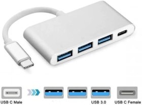 Resim Type-c Usb 3.0 3 Port Çoklayıcı Dönüştürücü Çevirici Macbook 