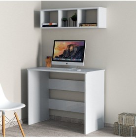 Resim Tanmob Çalışma Masası Raflı Beyaz - Clm0201 