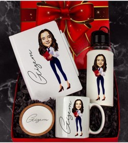 Resim Ejoya Kişiye Özel Karikatür Tasarım Hediye Paketi 96537 