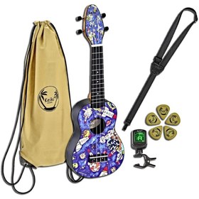 Resim Ortega K2-SP Keiki Sopranino Ukulele Set (Spaceman) 