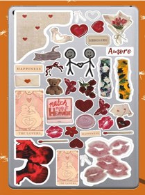 Resim Vintage Retro Love Sticker Seti Laptop Ajanda Pc Tablet Telefon Defter Etiket Bullet Journal Diğer 