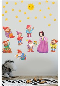 Resim Pamuk Prenses ve Yedi Cüceler Anaokulu ve Çocuk Odası Duvar Sticker 