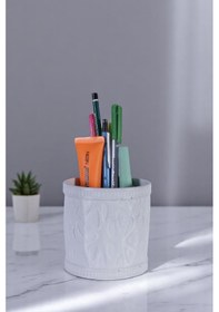 Resim Kalemlik Masa Kalemliği Organizer Kalemlik Beyaz Renk Model 76 Çok Renkli 