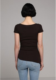 Resim Colin's Colins Regular Fit Yuvarlak Yaka Düz Kadın Yeşil Kısa Kol Tişört Cl1082267 Q1.v2 Grn 