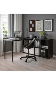 Resim IKEA Lagkapten/kallax Kitaplıklı Çalışma Masası 