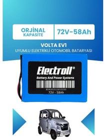 Resim Volta Ev1 Uyumlu Standart Kapasite Lifepo4 72v 58ah 