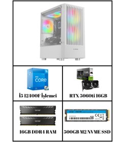 Resim RAMTECH BİLGİSAYAR GLACIER RTX 5060 TI | İ5 12400F | 16 GB Ram | 500 GB M2 NVME SSD Masaüstü Gaming Bilgisayar 