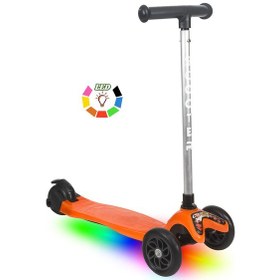 Resim Tois Scootix Pilli Işıklı 3 Tekerlekli Çocuk Scooter Kırmızı 