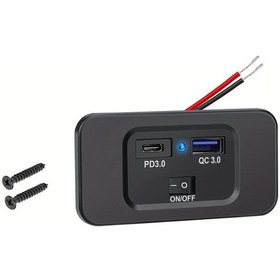 Resim Motion003 Bluray 1 Bilgisayar Qc3 0 Pd3 0 Araba Hizli Sarj Soketi Tip C Arayuz Araç Sarj Cihazi 12v 24v Araçlar Karavan Tekneler İcin 