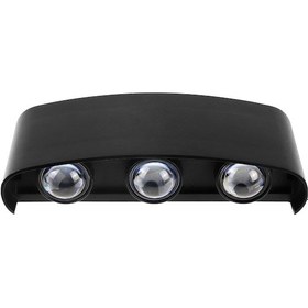 Resim Geeroyoo Modern 6 Başlı Led Dış Mekan Duvar Aydınlatma, Ip65 Su Geçirmez, Yatay/dikey Montaj, 50.000 Saat Ömür Siyah 