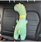 Resim Elmpaly Yumuşak Peluş Tek Boynuzlu At Ve Dinozor Emniyet Kemerli Kılıf Yeşil Konforlu Omuz Pedi 