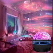 Resim YETHKE Aurora Borealis LED Masa Lambası - Uzaktan Kumandalı USB ile Çalışan Kuzey Işıkları Projektörü, Çok Renkli Değişen ve Karartılabilir Yıldızlı Gece Gökyüzü Etkisi için Yatak Odası, Oturma Odası, Ofis, Parti Dekoru (Siyah, Pil Gerekmez), Hafif Plastik Gövde, Yatak Odası için LED Işıklar 