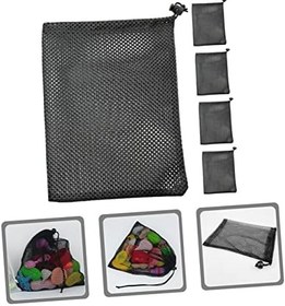 Resim Pratik Ağ Saklama Çantası Bağcıklı Küçük Bağcıklı Çanta Golf Topları Tenis Topları için 