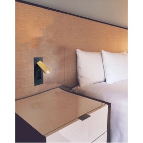 Resim Gold Detaylı, Siyah Kasa, Günışığı LED Yatak Başı Okuma Lambası 