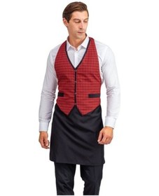 Resim Kırmızı Kareli - Askılı Aşçı Ve Mutfak Önlüğü-Standart-Tek Parça 