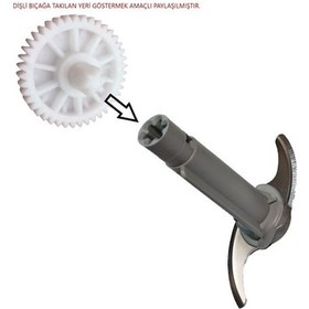 Resim Cookplus Midimix 5501 Blender Hazne Içi Doğrayıcı Bıçak (523399116) Uyumlu 