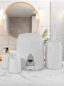 Resim Rembox 4'lü Banyo Seti Plastik 5 Lt Çöp Kovası Tuvalet Fırçası Lavabo Takımı 