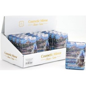 Resim Taşlı İstanbul Tasarımı El Aynası Kalın Model 12 