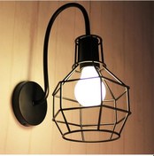 Resim Kafesli Tarz Aplik Siyah 