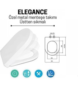 Resim Livea Güral Uno Rimless Klozet Uyumlu Klozet Kapağı 