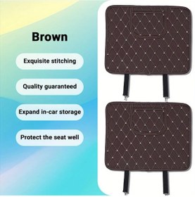 Resim Xuweiwei Brown-1,2pcs Araç Kolçak Koruyucu Depoluma Cepli Anti-kick Mat Bmw 3-series Convertible 2009-2012 Universal Dayanıklı Siyah Kırmızı Beyaz 