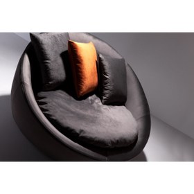 Resim Mobilya Stant Most Twist Döner Berjer Ağaç İskelet Gri Silinebilir Kadife Kumaş (Evinize Teslim) 