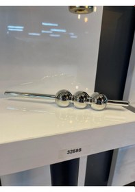 Resim Petra Düz Metal Kulp 32mm Krom Dolap Kapak Tv Ünite Modern Çekmece Mobilya Kulbu Gümüş 