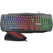 Resim Everest KMX-86 Olivine Siyah Usb RGB Işıklandırmalı Oyuncu Q Multimedia Klavye + Mouse Set 