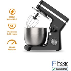Resim Fakir Range FixRoll Mutfak Şefi - Hamur Yoğurma - Stand Mikser- Siyah 