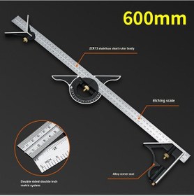 Resim Shineyee Stainless Çelik Hareketli Kombinasyon Açı Çizgisi - Ahşapçılık 90 -45 Dik Açı Ölçer, 30cm Kompakt, 1mm Hassasiyetli, İhracat Kalitesi 