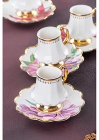 Resim Hxf-22-0208 Sofiya 6 Kişilik Kahve Fincanı Takımı Karışık Çok Renkli 