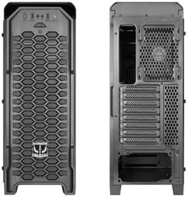 Resim Green Striker Midtower Gaming Bilgisayar Kasası (3×120MM Fan, 6 Fan Desteği, Siyah) – 800W 80+ Bronze Psu Dahil 