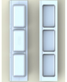 Resim Mutfak Çekmece Içi Kaşıklık, Beyaz Üç Bölmeli Modül 11cm X 48cm Antrasit 